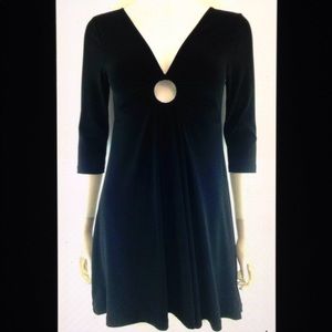 💋Asos A Line Keyhole V Neck Stretch Mini Dress